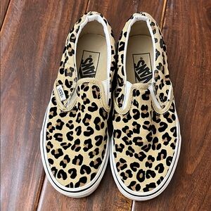 Vans Leopard Print Slip-On Shoes